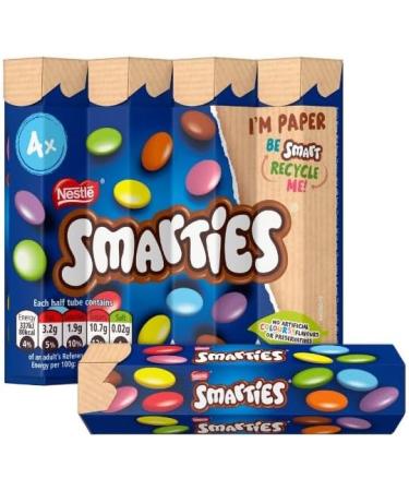 3 x Smarties Milk Chocolate Tube Multipack 38g 4 Pack Delicious Tasty And Twisty Treat Gift Hamper For Birthday Christmas Sold By Kidzbuzz - Buy Online on GoSupps.com