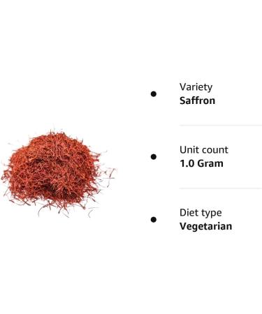 Spanish Premium Saffron Organic Natural Saffron Threads Pure All Red Genuine Saffron Spice Threads (1gm) 1.0 grams - Buy Online on GoSupps.com