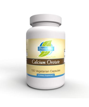Priority One Vitamins - Calcium Orotate -100 Vegetarian Capsules - Calcium Supplementation for Strong Bones*