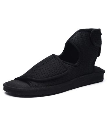 WCXTY Unisex Edema Shoes for Swollen Feet Comfortable Breathable Bunions Mens Diabetic Slippers Wide Width Fertilizer Lightweight Elderly Diabetic Shoes Machine Washable 8.5 Black