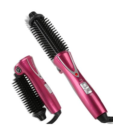 Electric Professional Anti-Scald Curling Brush with Instant Heat Up for All Hair Types (US Plug 110-240V)