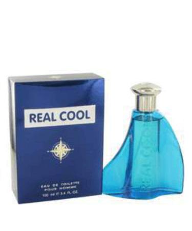 REAL COOL Eau De Toilette Natural Spray 3.4 Oz. (Made in Italy)