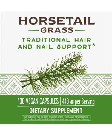 Natures Way Horsetail Grass 400mg 100 Vegetarian Capsules - Pack of 3 Bottles - Buy Online on GoSupps.com