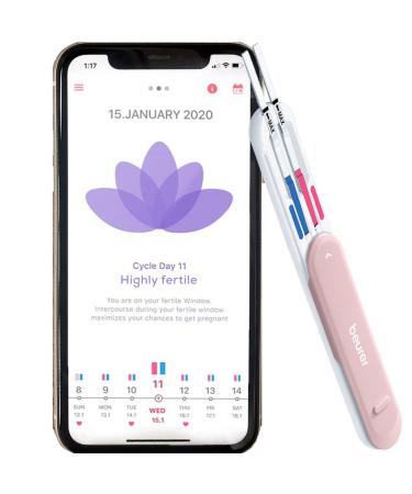 Beurer Ovulation Test Strips and Pregnancy Test Kit | Ovulation Predictor Kit with 15 FSH and 15 LH Strips | Fertility Test Connects to Pearl Fertility App for Natural Family Planning, OT80