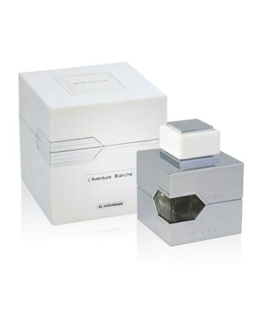 Al Haramain L'Aventure Blanche - Cologne for Men - Long Lasting Arabian Perfume for Men - Eau de Parfum - Floral Amber Fragrance - 3.3 oz