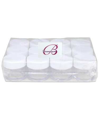 Beauticom 7g Thick Wall Clear Acrylic Jars - Leak Proof Cosmetic Storage (24 Sets) for Creams Salves & Scrubs - International Shipping - Buy Online on GoSupps.com