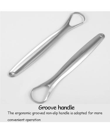 Stainless Steel Tongue Cleaner & Scraper - Dentist Recommended Prevents Bad Breath 14.7x2.3cm - Buy Online on GoSupps.com