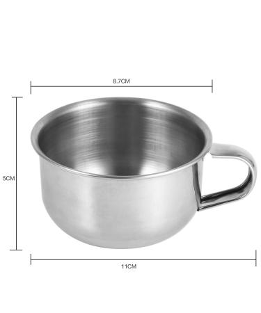 Durable Stainless Steel Shaving Soap Mug Bowl Cup | Stylish Beard Cleaning Tool for Traditional Shaving - International Shipping - Buy Online on GoSupps.com