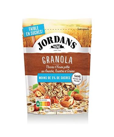 Granola Gourmand Jordans Noisette & Graines - 5% Sucres Naturels - 400g | Petit D jeuner Sain et Savoureux | C r ales et Barres Bio - Le Lot De 3