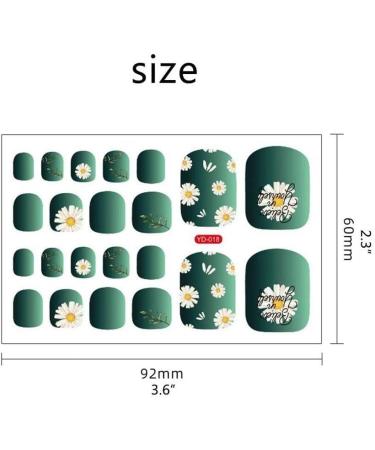 lmoikesz Sticker Toe Nail Full Flower Refreshing Wraps Paster Self-Adhesive Waterproof Handmade Decals Ins Birthday Gift No.1 - Buy Online on GoSupps.com