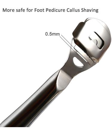 Foot Callus Shaver Heel Hard Skin Remover Hand Feet Pedicure Razor Tool Shavers Stainless Steel Handle 10 Blades Foot Care Tool (Stainless Steel) - Buy Online on GoSupps.com