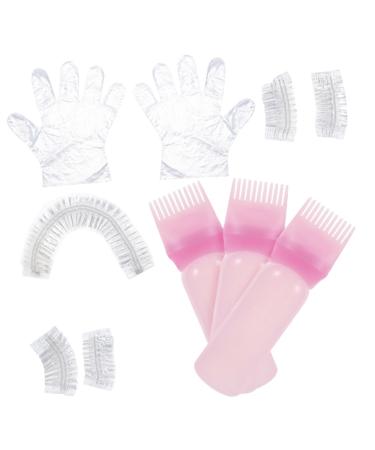 MAGICLULU 1 Set Washbasin Hair Dye Accessories Ear Cover for Hair Dye Hair Coloring Kit DIY Hair Dye Tools Hair Oil Applicator Hair Applicator Tool Clear Gloves Portable Pink Plastic 6.9x4.8cm Pink