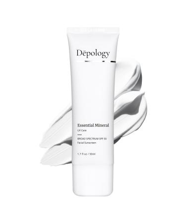 Depology Full Protection SPF 50 PA+ Sunscreen Lightweight Broad Spectrum Daily Sunblock for Face Antioxidant & Anti-Pollution No White Cast For All Skin Types