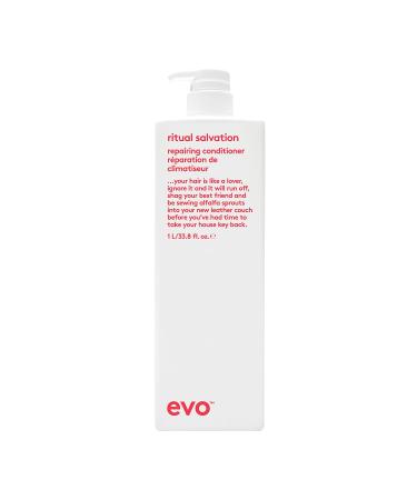 EVO Evo Ritual Salvation Repairing Conditioner 1L | Natural Repairing Conditioner for lifeless brittle and colored hair | Gives shine and softness | Vegan sulfate-free