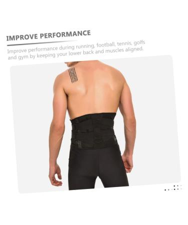 Shop Comfortable Protection Belt - Workout Waist Support & Back Brace - Breathable Sports Supply (110x22CM Black - Buy Online on GoSupps.com
