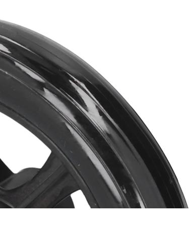 16cm Black PU Wheelchair Wheel Replacement with Metal Ball Bearing Thickened 5-Hole Hub Rollator Solid Wheel Walker Caster Accessory - Buy Online on GoSupps.com