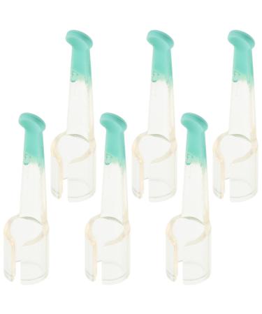 ERINGOGO 6 Pcs Silicone Ear Scoop Replacement Heads for Adults Transparent Soft Ear Wax Removal Tips Gentle for Safe Use at Home Clinic