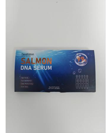 Facekidron Salmon DNA PDRN Anti-Aging Serum 5000ppm Salmon Egg DNA Ampoule 2000ppm Collagen Glutathione Niacinamide & 6 Hyaluronic Acids Korean Skincare for Wrinkles & Radiance