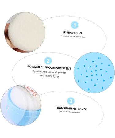 GAFOKI 6pcs Body Powder Puff Set - Travel Dispenser with Assorted Color Puffs - Buy Online on GoSupps.com
