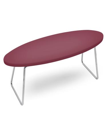 Small Nail Arm Rest Cushion Portable Manicure Hand Rest Arm Rest for Nails Tech Salon Home Use Microfiber Leather Nail Hand Rest Stand (Dark Red)