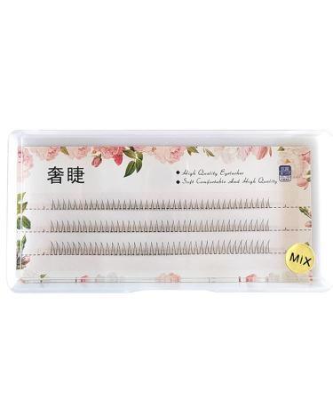 V-Shaped Bottom Eyelashes Black Soft False Eyelashes Individual Lashes Extension J Curl 5-7mm Mixed Long False Eyelash 0.07mm Thickness (5/6/7mm mix V shape-J-0.07 mix) 1 Count (Pack of 1) V shape-J-0.07 mix