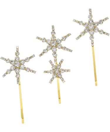 FRCOLOR 4 Sets Starfish Hairpin Accesorios Para Rhinestone Headpiece for Women Barrettes for Gold Trim Trendy Decor Hair Barrettes Decorative Hair Clips Child Dense Rhinestones Alloy - Buy Online on GoSupps.com
