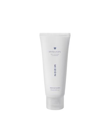 MIZON Hyalugen Gel To Foam Cleanser Collagen Hyaluronic Acid Hydrating and Hypoallergenic Face Wash for Dry Skin Moisturizing (100 ml/3.38 fl. oz)