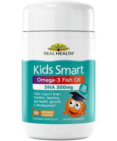 Real Health Kids Smart DHA Omega-3 Chewable Supplement, 50 Count