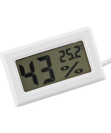 QCWWY Mini-Digital Thermometer Hygrometer with External Probe | Indoor & Outdoor Temperature & Humidity Meter for Reptiles & Terrariums - Accurate LCD Monitoring - Buy Online on GoSupps.com