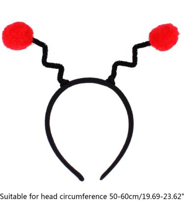 amangul Cosplay Headband m Antenna Shape Hair Hoop Plush Party Headpiece Childrens Day Stage Dancing Headband Unisex(Caterpillar Black) - Buy Online on GoSupps.com