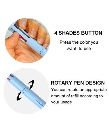 4 in 1 Multi-Function Makeup Pen - Eyebrow Pencil Eyeliner Lip Liner & Highlighter - Waterproof All-in-One Makeup #02 | Shop Internationally - Buy Online on GoSupps.com