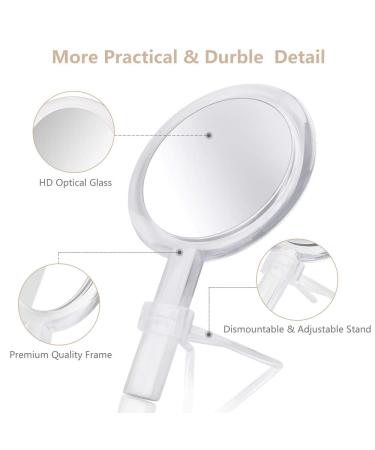 Gotofine Double Sided Makeup Mirror, 1x - 7X Magnification, Adjustable Stand, Clear (7X) - Buy Online on GoSupps.com