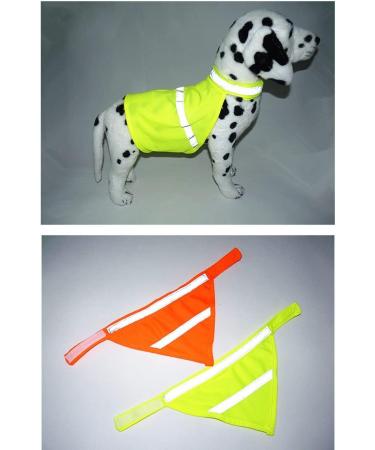 Personalized Reflective Dog Bandana - Custom Text & Logo - Muka Orange - Ideal for International Shipping - Buy Online on GoSupps.com