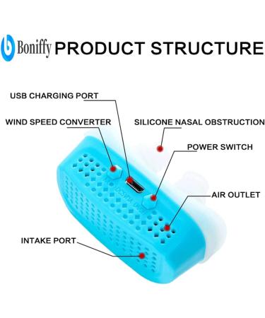 2023 Upgraded Portable Electric Anti-Snoring Device - 3 Levels, Variable Speed, Snoring Solution Nose Clip (Blue) - Buy Online on GoSupps.com