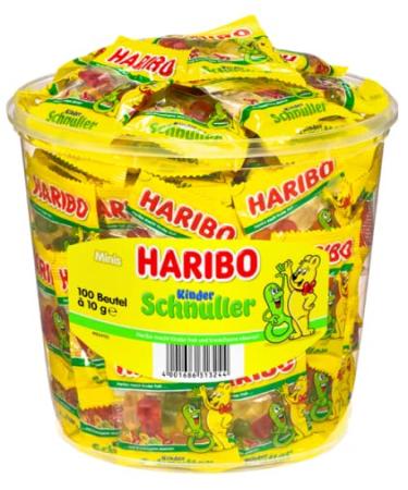 HARIBO Lot de 100 mini sachets en caoutchouc pour enfant 980 g