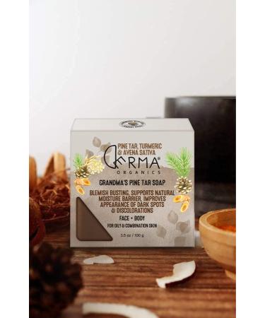 Derma Organics Grandma's Pine Tar Soap For Face And Body Oily And Blemish Prone Skin Helps Fade Dark Spots Soothes Cracked Skin Inflammatory Skin Conditions (200gm) - Buy Online on GoSupps.com
