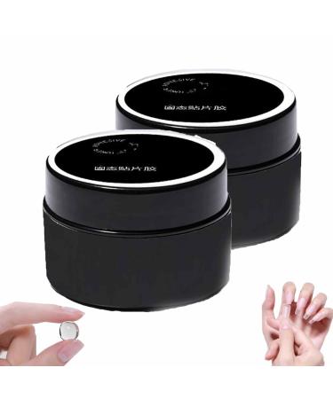 Vanccy Press on Nails Glue Solid Nail Glue Gel for Press on Nails Vanccy Vanccy Nail Solid Glue Super Strong Solid Nail Glue Gel Kit for Nail Tips DIY Home Nail Glue for Press On (20g 2pcs) 20g 2pcs