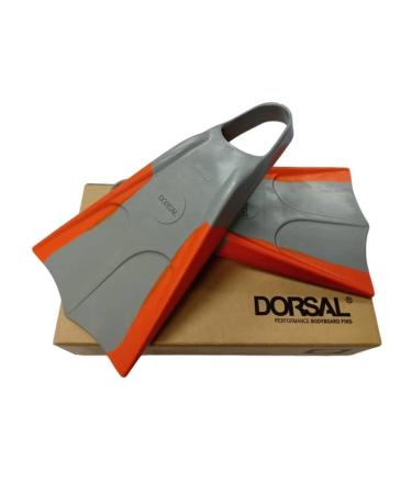 DORSAL Bodyboard Floating Swimfins (Flippers) Comfortable Natural Gum Rubber for Swimming, Diving, Surfing Grey/Orange Large - Men's US Size 10-11 - Buy Online on GoSupps.com