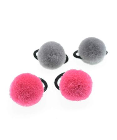 40 Pcs Pom Balls Elastic Hair Ties for Girls, Assorted Colors - Ponytail Holder Accessories - Buy Online on GoSupps.com