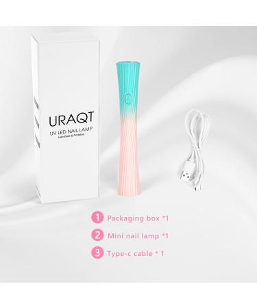 Uraqt Mini UV Lamp for Gel Nails Rechargeable LED Nail Dryer for Quick Drying & Nail Polish Build-Up - Buy Online on GoSupps.com