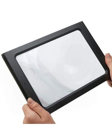 Hanme Full Page Reading Magnifier with LED Lighted, 5X Hands-Free Rectangular Magnifying Glass, for Low Vision Seniors Repair Observation