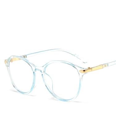 KDOQ Polygonal Anti Blue Light Blocking Glasses for Women and Men Computer Game Spectacle Glasses Blue