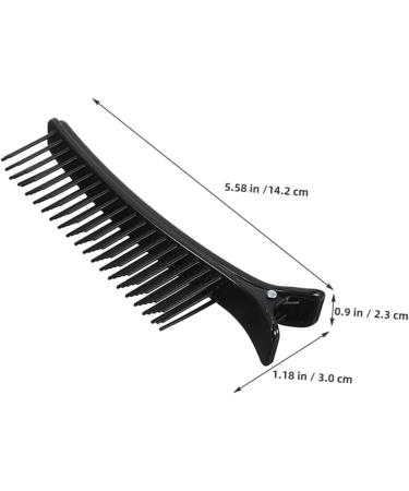 BIUDECO Hair Salon Clip Hair Styling Clip Hair Sectioning Clips Parting Comb Clips Hair Parting Tools Nonslip Hair Clips Hair Clips for Styling Hair Styling Clamps Sectioning Hair Clips 14.20X3.00X2.30CM Black - Buy Online on GoSupps.com