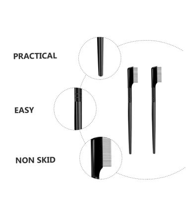 FOMIYES Eyebrow Comb Set - 2pcs Stainless Steel Eyebrow Brush & Applicator for Lash Extensions & Makeup - Buy Online on GoSupps.com