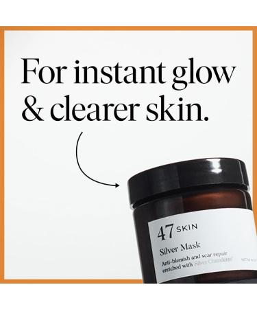 47 Skin Silver Face Mask - Anti-Blemish & Scar Repair Intensive Treatment - Silver Acne Mask for Instant Glow & Clearer Skin - 60ml - Buy Online on GoSupps.com