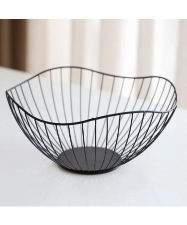 Friut Bowl 3-Tier Fruit Basket Holder Decorative Fruit Bowl Stand for Countertop Kitchen Home Fruit Plate (Color : Black2)