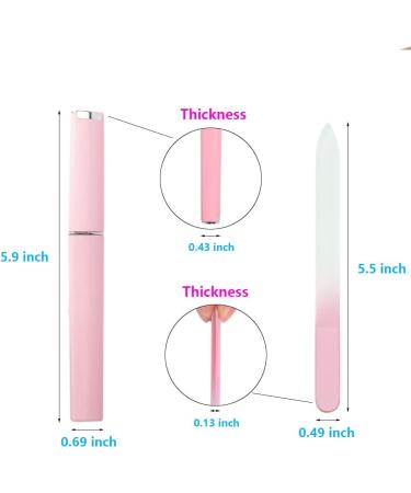 3 Pack Glass Nail Files with Case | Premium Double-Sided Nail Filer for Natural Artificial & Pedicure Nails - Buy Online on GoSupps.com
