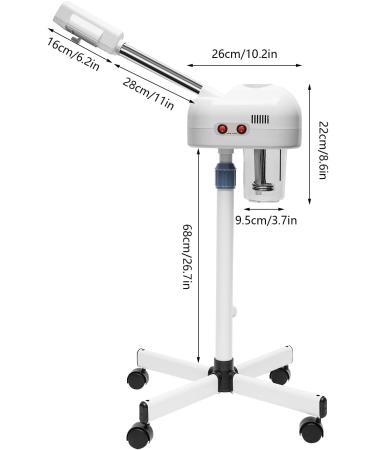  Kanbihao 2-in-1 vertical ozone facial steamer with 4 universal wheels intense jet skin cleansing deep hydration facial steamer for home and beauty salons. - Buy Online on GoSupps.com