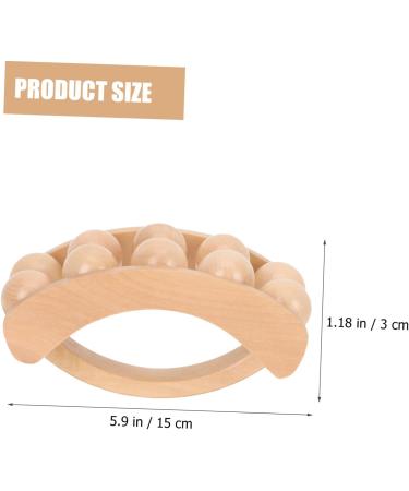 Premium Wooden Massage Roller Scooter | Combined Body & Neck Massage Device for Ultimate Relaxation - Buy Online on GoSupps.com