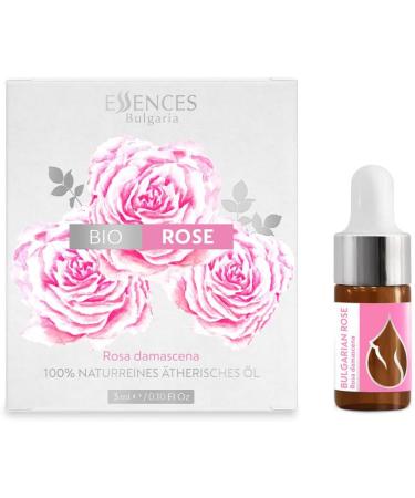 Essences Bulgaria Bio Real Bulgarian Rose Oil 3ml | 100% Natural & Vegan | Undiluted Rosa Damascena | Bio-Certified | Top Quality Family Business - Buy Online on GoSupps.com